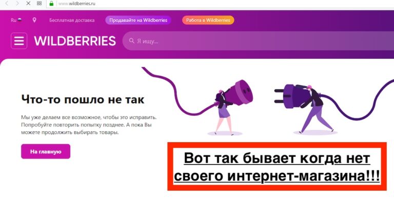Wildberries не работает | Еще один повод сделать свой интернет-магазин