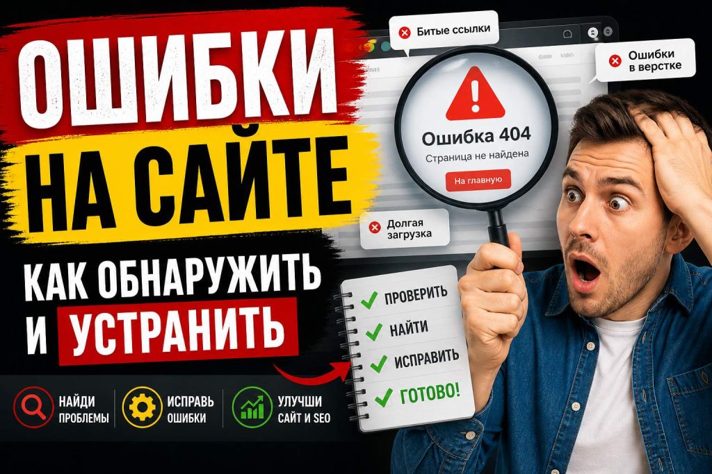 Ошибки на сайте: 12 причин, почему он не продвигается