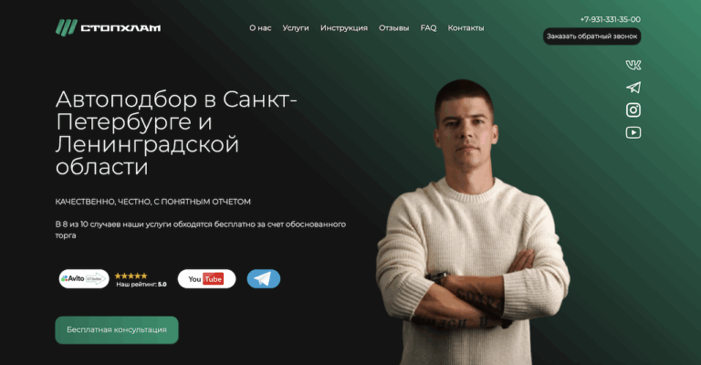 Продвижение сайта автоподбор в СПб