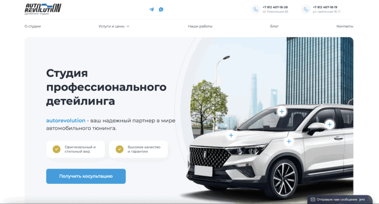 Продвижение сайта по защите кузова автомобиля пленкой в Санкт-Петербурге