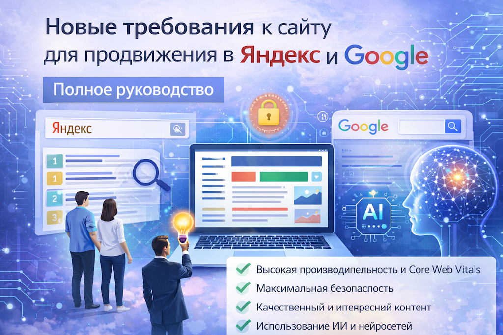 Новые требования к сайту для продвижения в Яндекс и Google в 2025-2026 годах: Полное руководство
