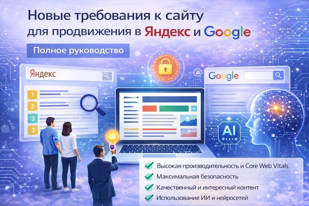Новые требования к сайту для продвижения в Яндекс и Google в 2025-2026 годах