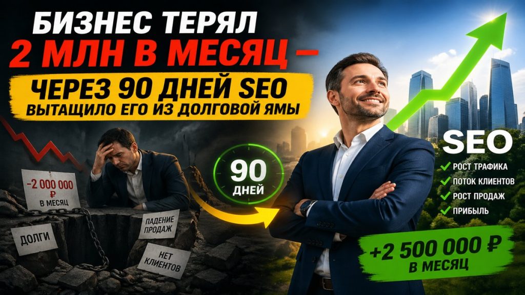 Бизнес терял 2 млн в месяц — через 90 дней SEO вытащило его из долговой ямы