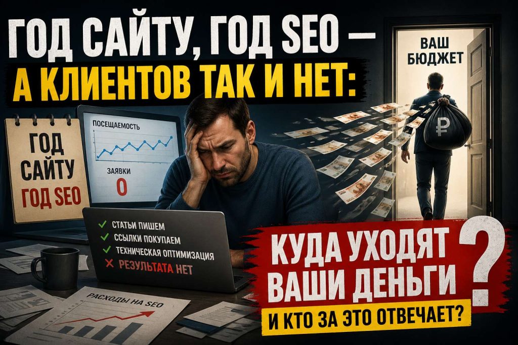 Год SEO — а клиентов нет: куда уходят деньги и кто виноват