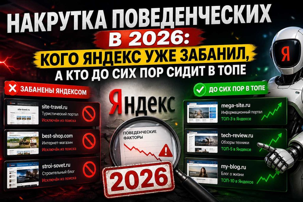 Накрутка поведенческих в 2026: кого Яндекс уже забанил, а кто до сих пор сидит в топе