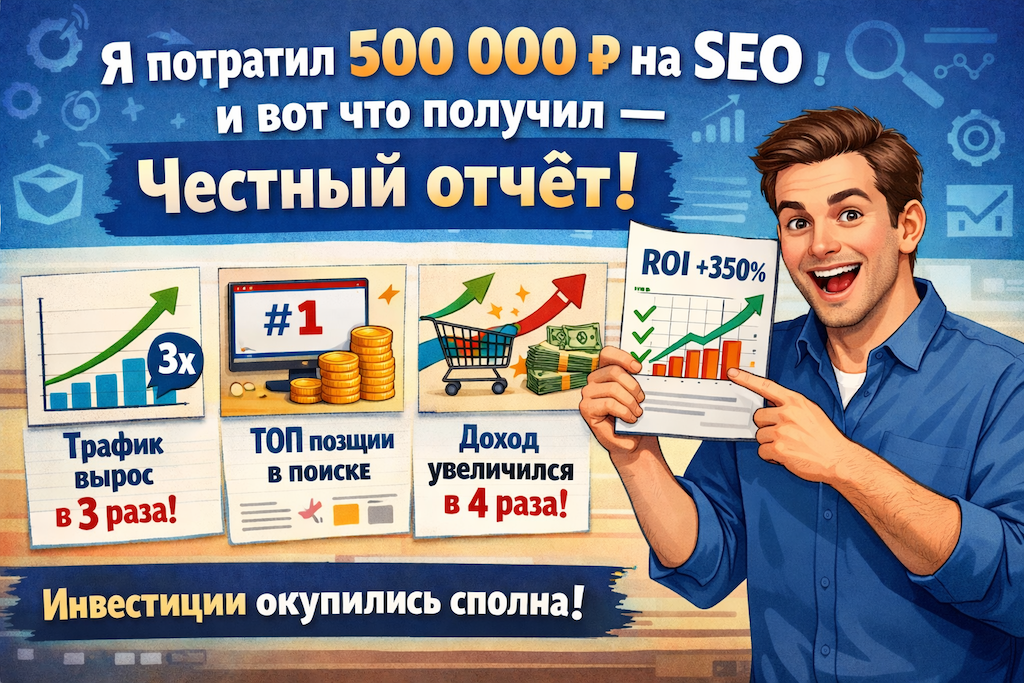 Я потратил 500 000 ₽ на SEO и вот что получил — честный отчёт