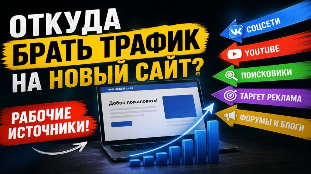 Откуда брать трафик на новый сайт: 12 рабочих источников и честная оценка каждого