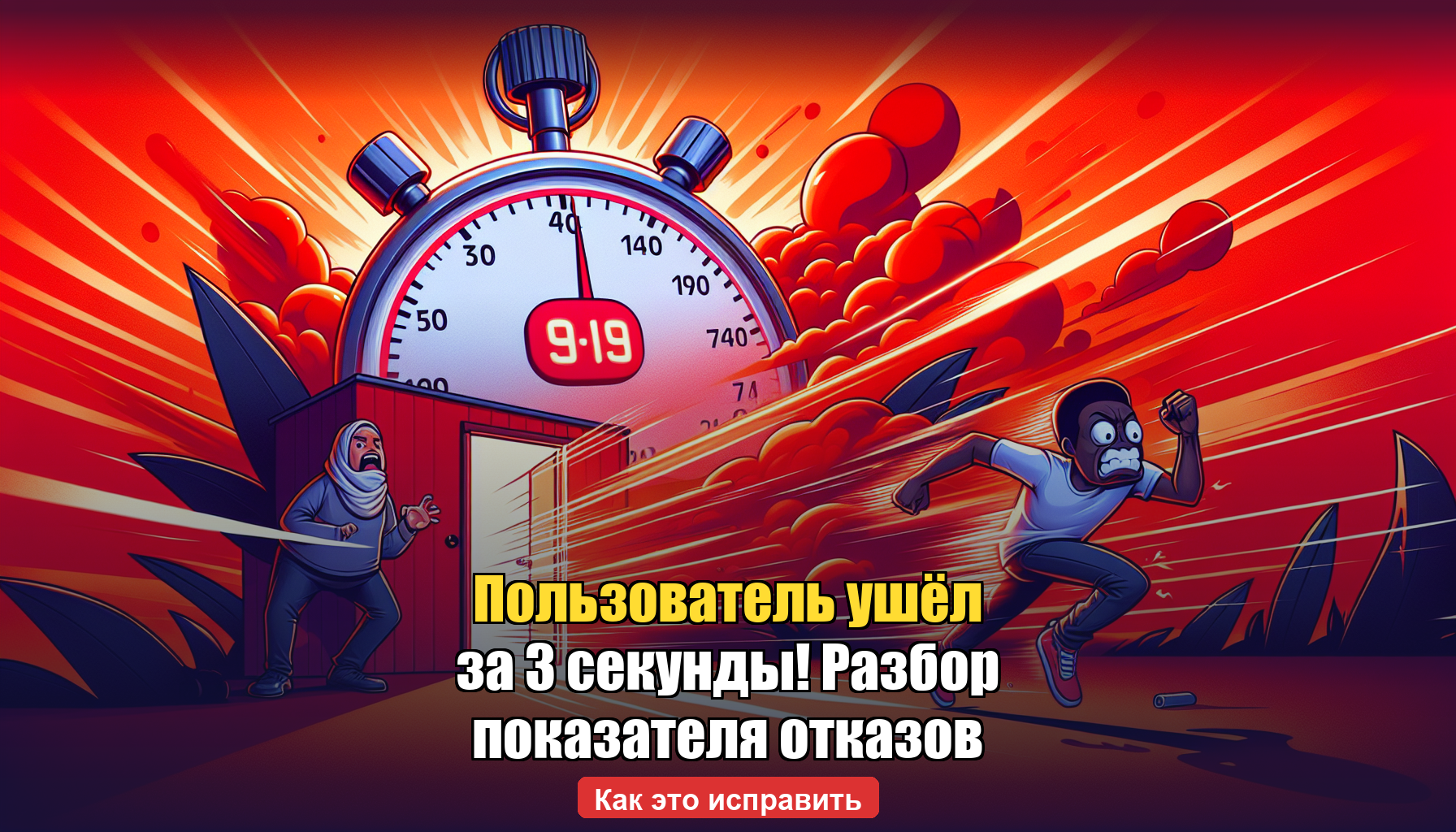 Показатель отказов — пользователь покидает сайт за 3 секунды