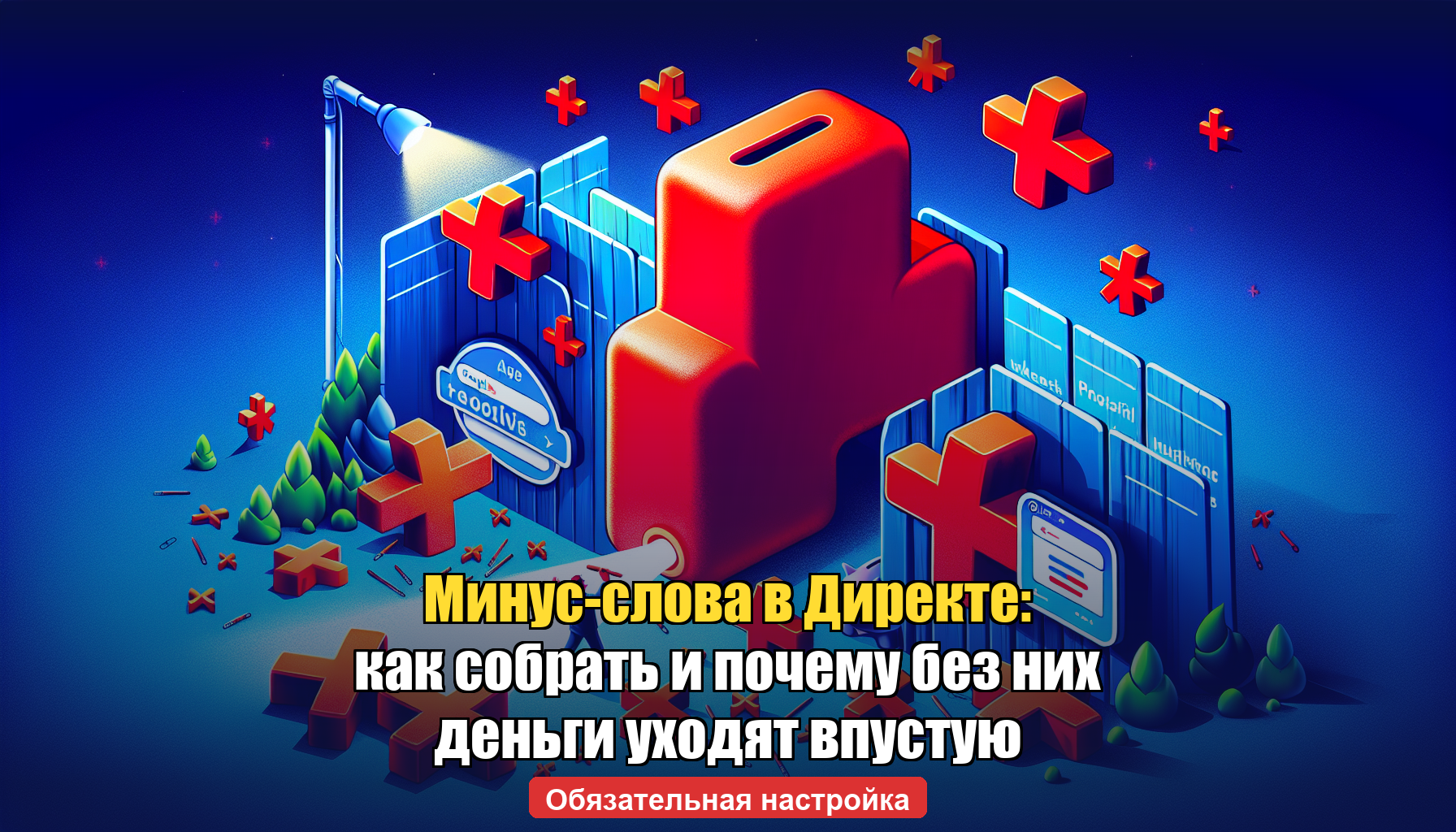 Минус-слова в Директе: как правильно собрать и почему без них деньги уходят впустую