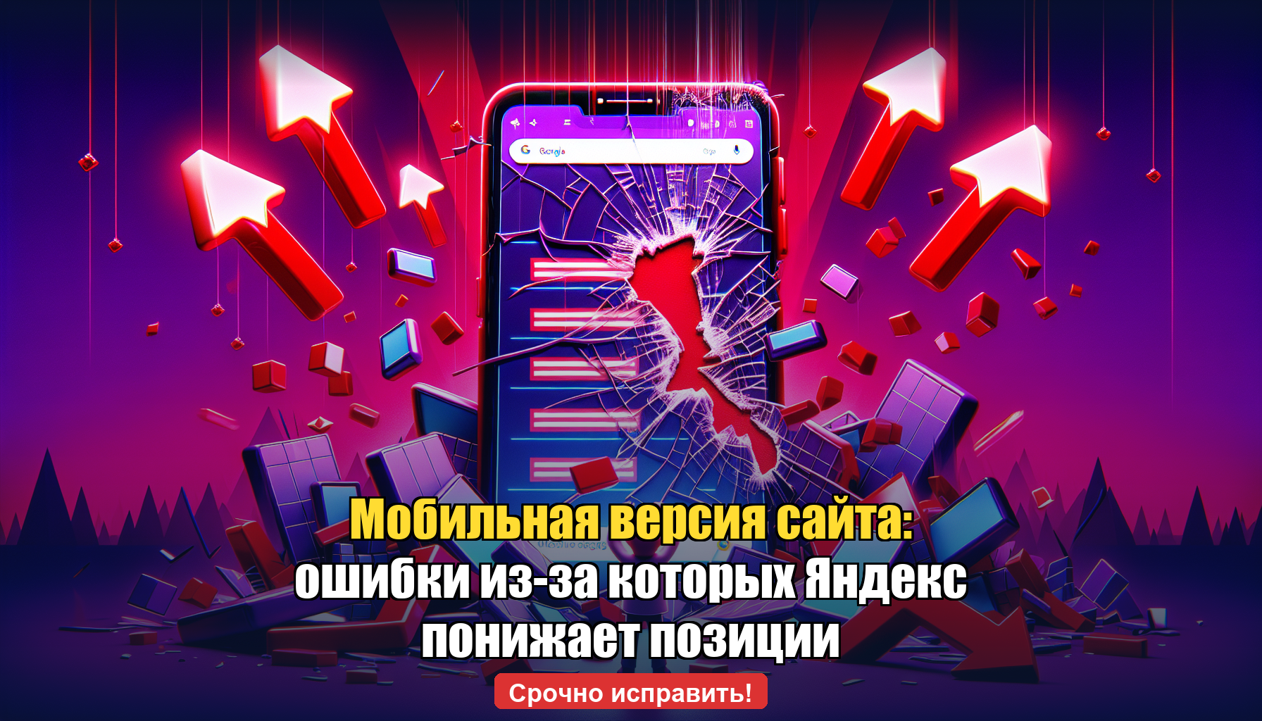 Мобильная версия сайта — технические ошибки, понижающие позиции в Яндексе