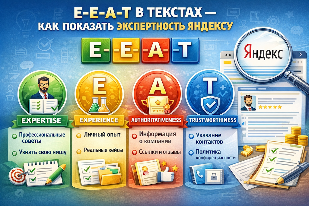 E-E-A-T в текстах — как показать экспертность Яндексу