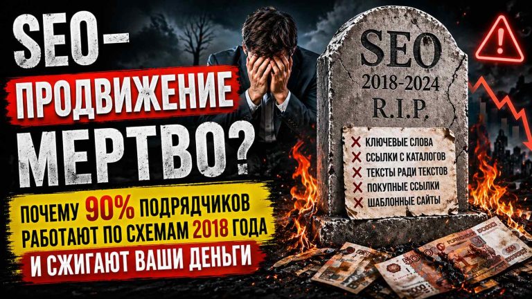 SEO-продвижение мертво? Почему 90% подрядчиков работают по схемам 2018 года и сжигают ваши деньги