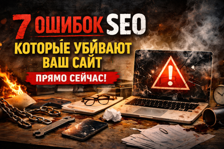 7 ошибок SEO, которые убивают ваш сайт прямо сейчас