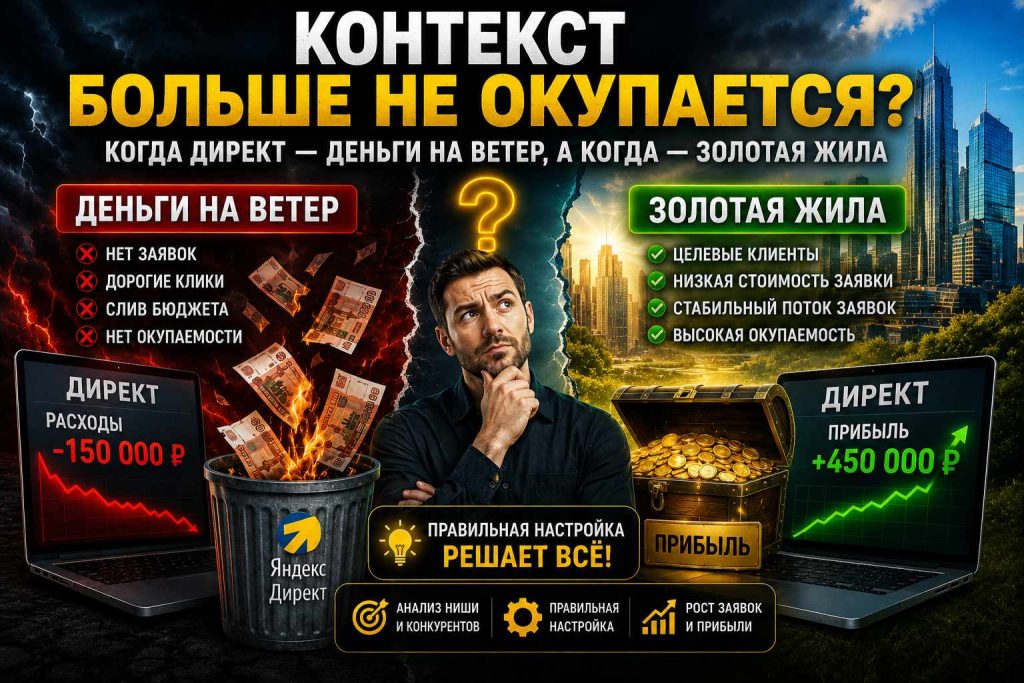 Контекст больше не окупается? Когда Директ — деньги на ветер, а когда — золотая жила.
