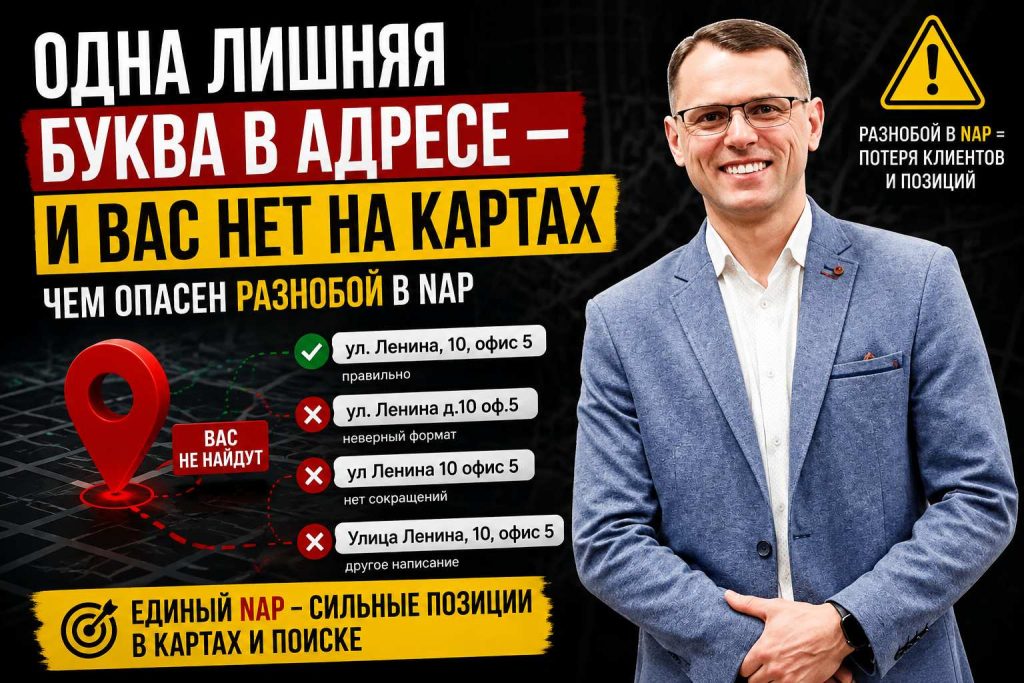 Согласованность NAP: как ошибка в адресе роняет выдачу