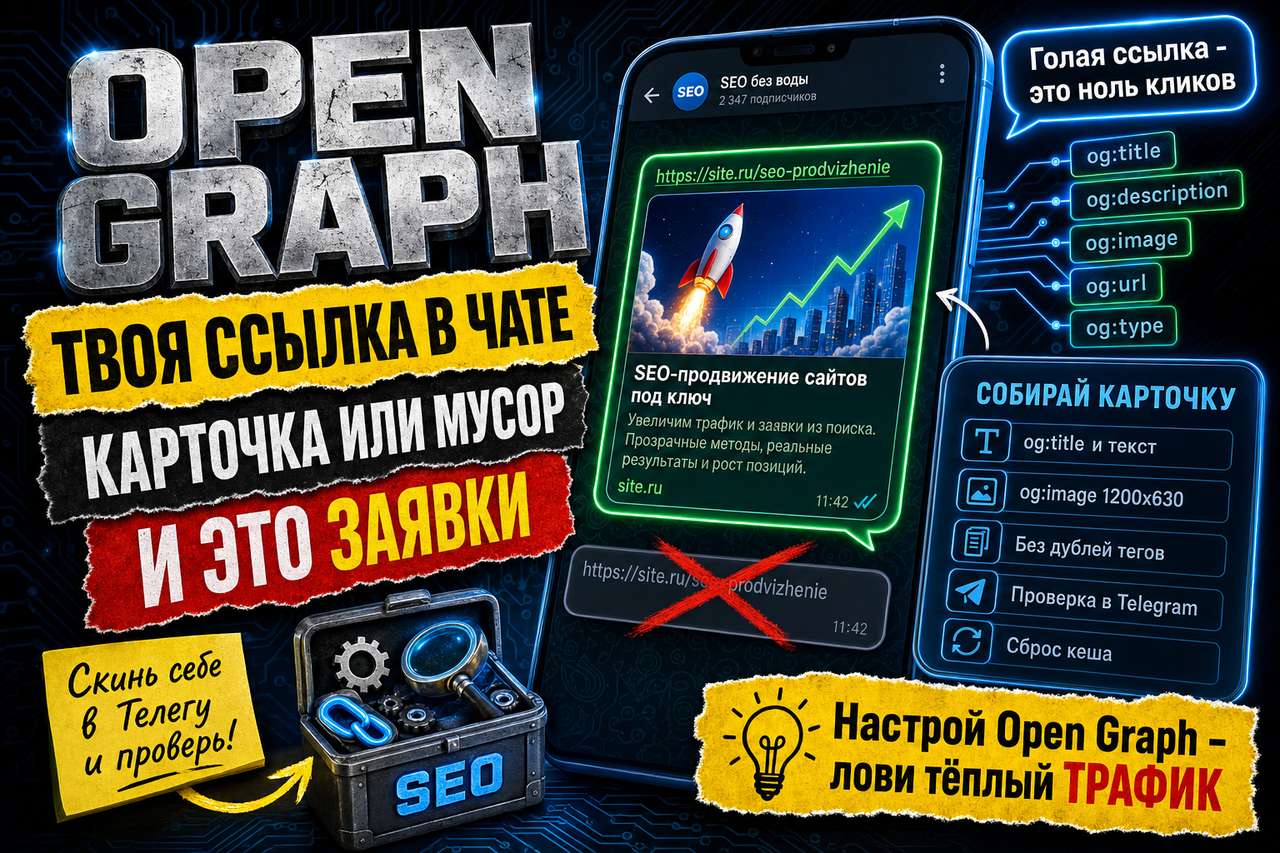 «Open Graph: как ссылка на ваш сайт выглядит в Telegram и WhatsApp — и почему это заявки»