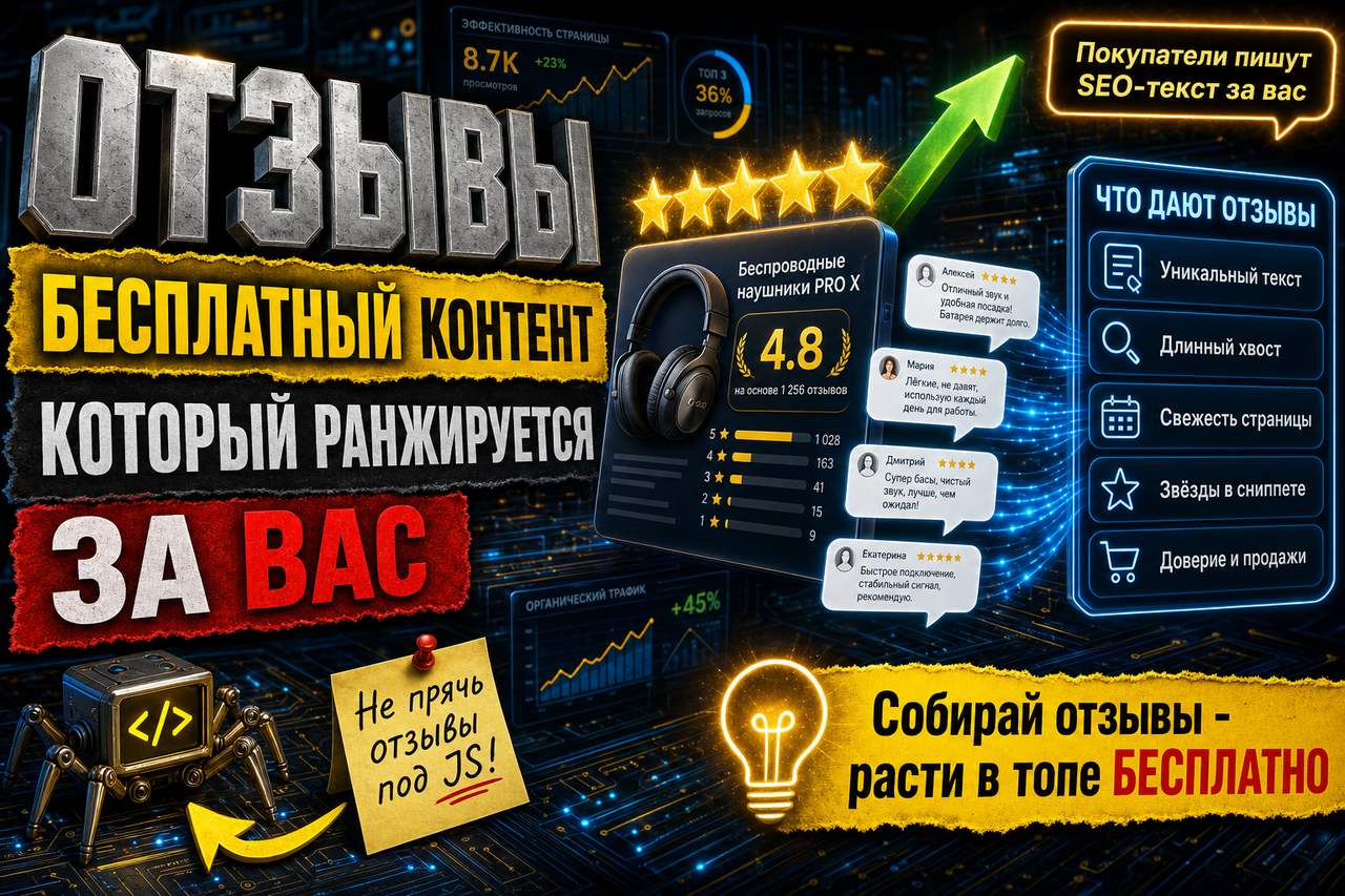 «Отзывы на товар — это бесплатный контент, который ранжируется за вас»