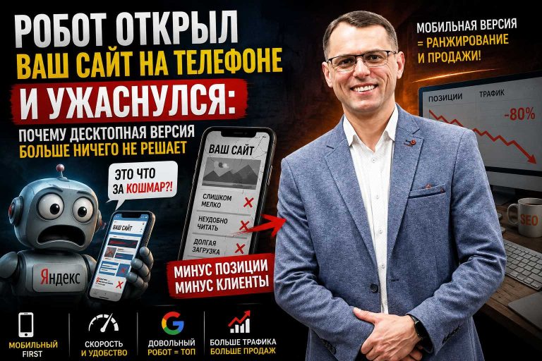 Робот открыл ваш сайт на телефоне и ужаснулся: почему десктопная версия больше ничего не решает