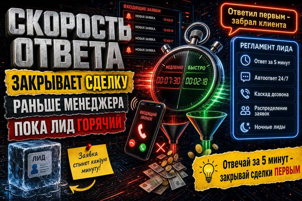 «Скорость ответа на заявку закрывает сделку раньше, чем менеджер откроет рот»