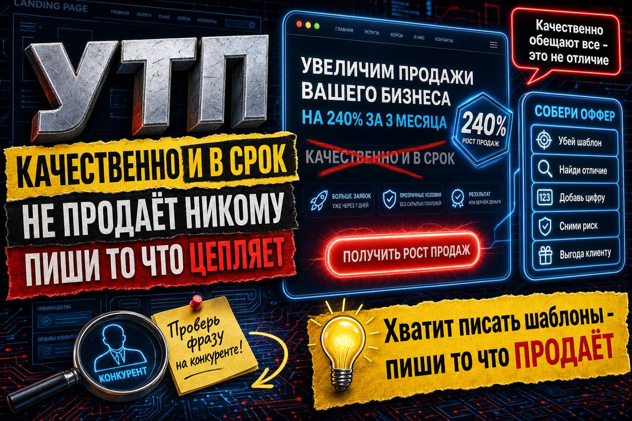 «УТП «качественно и в срок» не убеждает никого: как написать то, что продаёт»