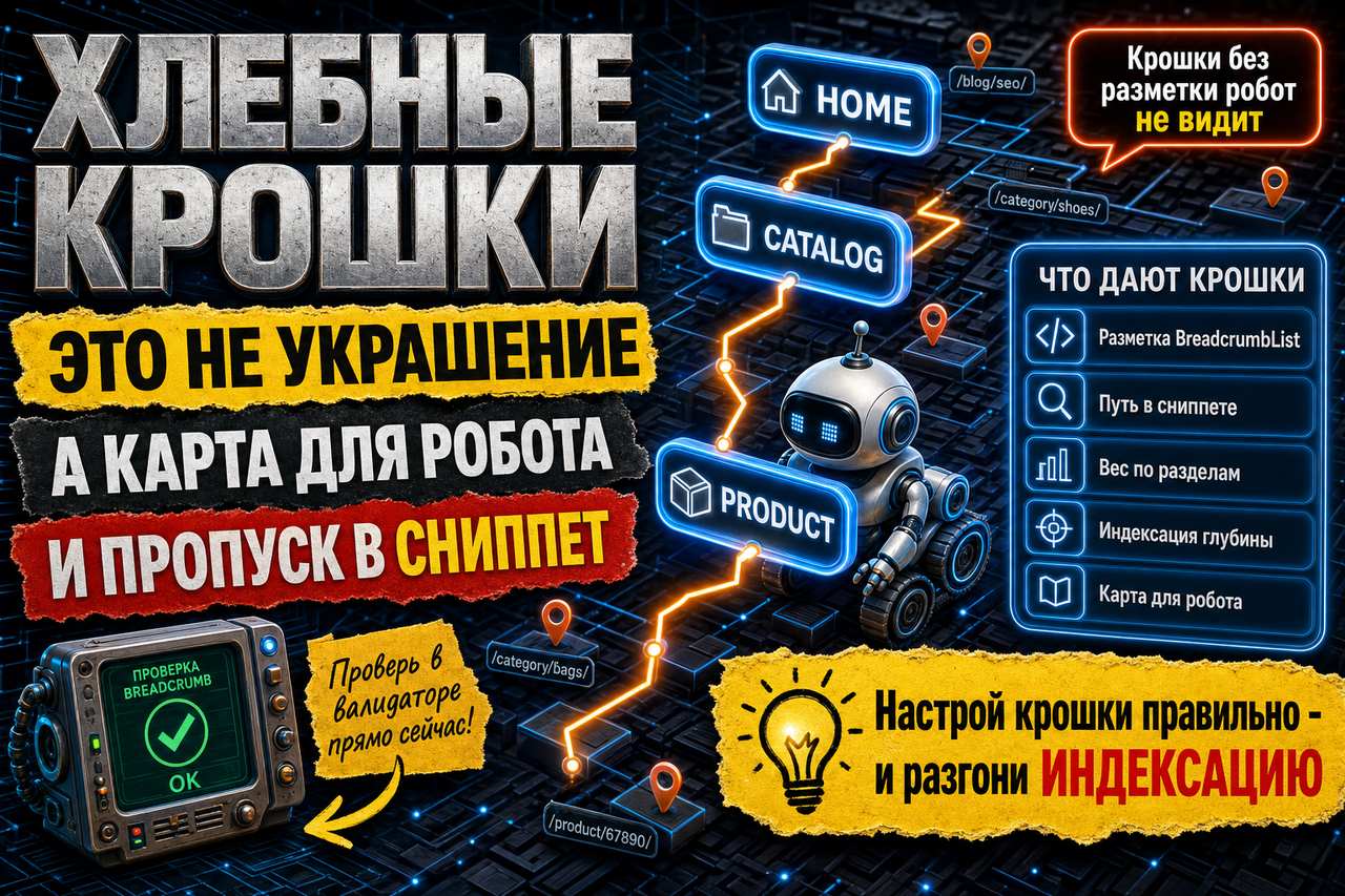 «Хлебные крошки — это не украшение, а карта сайта для робота Яндекса»
