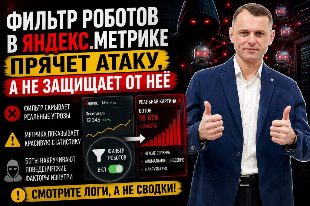 Фильтр роботов в Метрике: прячет атаку, а не защищает
