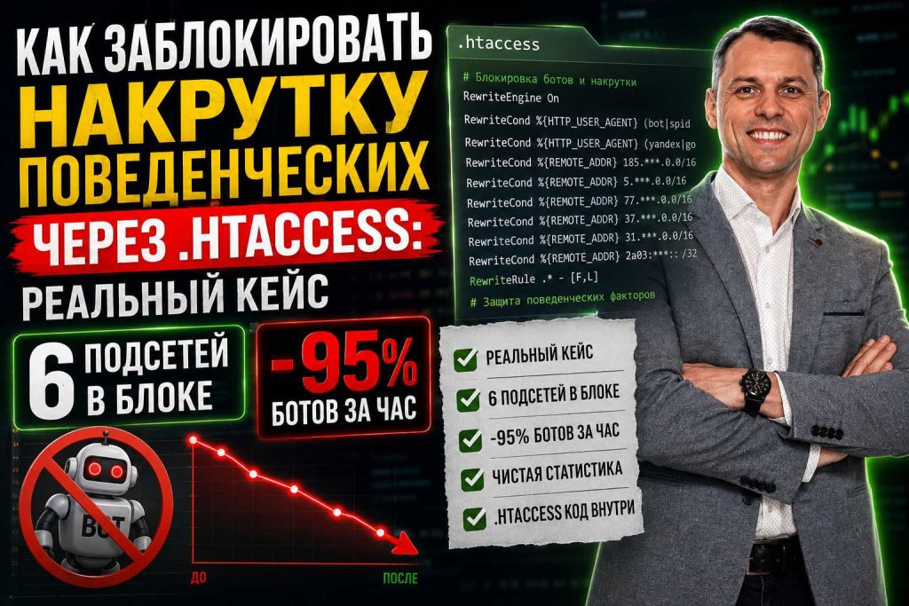 Как заблокировать накрутку ботов через .htaccess